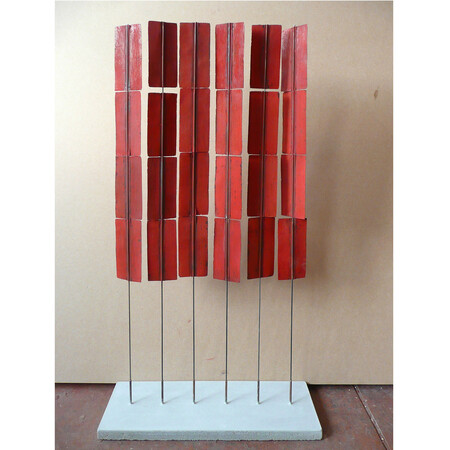 Tissu/M&eacute;tal/Pigments/B&eacute;ton 1m X 1m X 0,30m